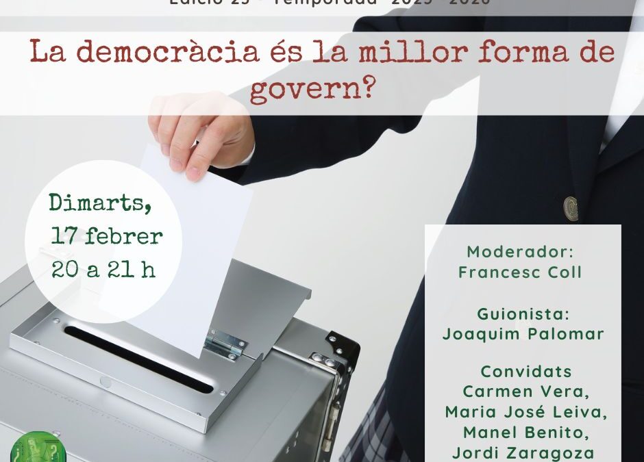 La democràcia és la millor forma de govern?